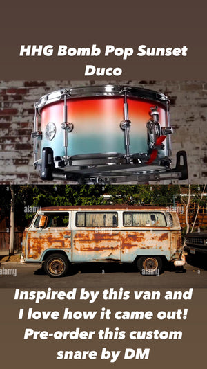 HHG Bomb Pop Sunset Duco 14x7” Snare Drum