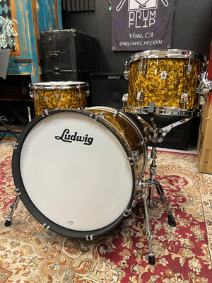 Ludwig NueSonic 3pc Drum Set Butterscotch Pearl