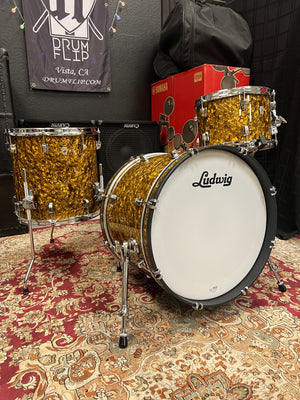 Ludwig NueSonic 3pc Drum Set Butterscotch Pearl