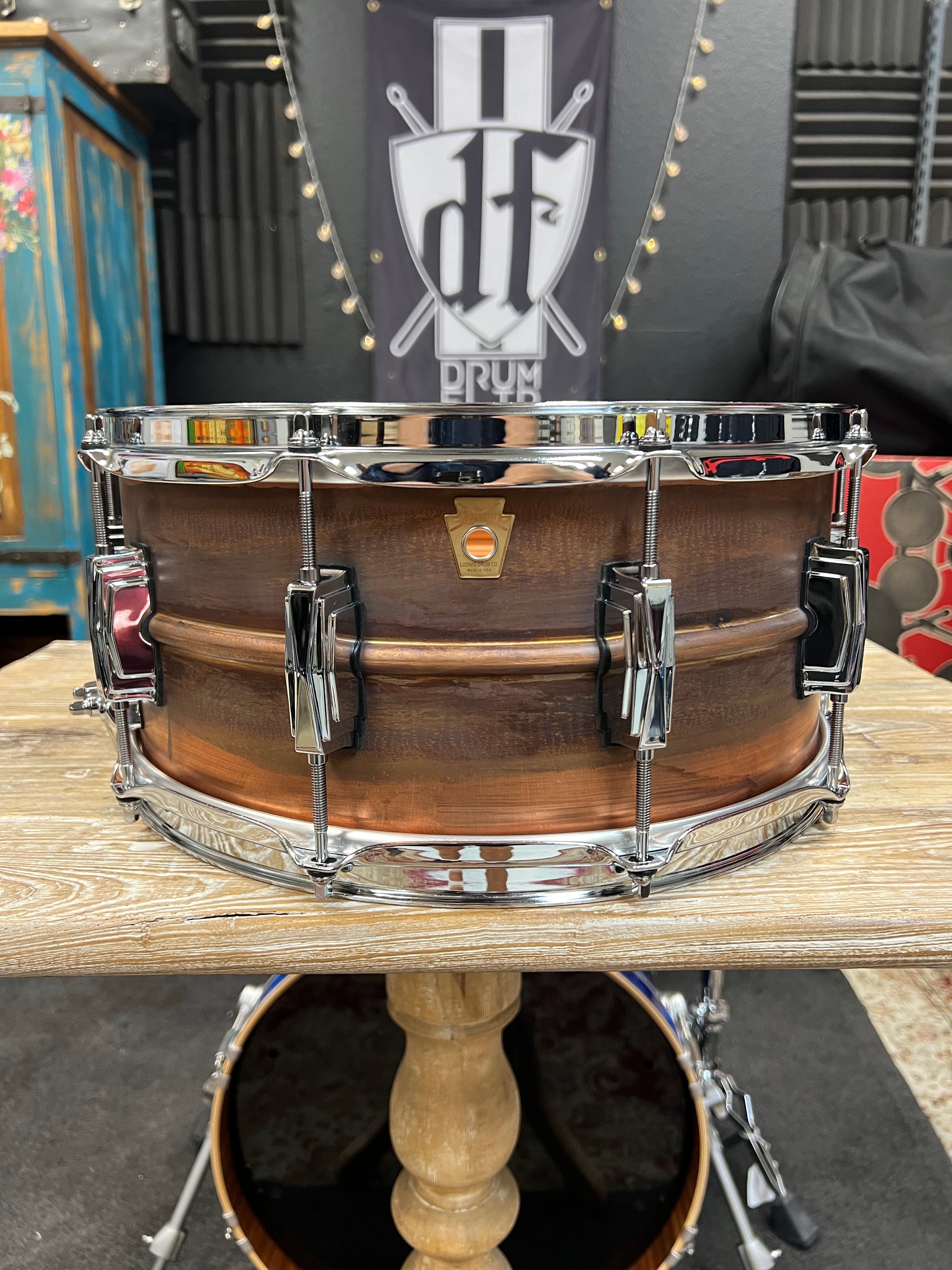 Ludwig 14x6.5” Raw Copperphonic Snare Drum