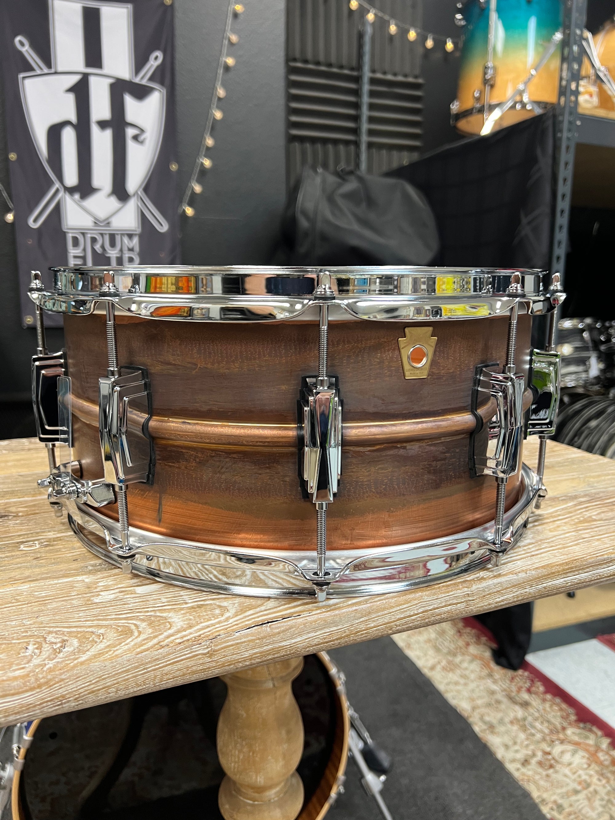 Ludwig 14x6.5” Raw Copperphonic Snare Drum