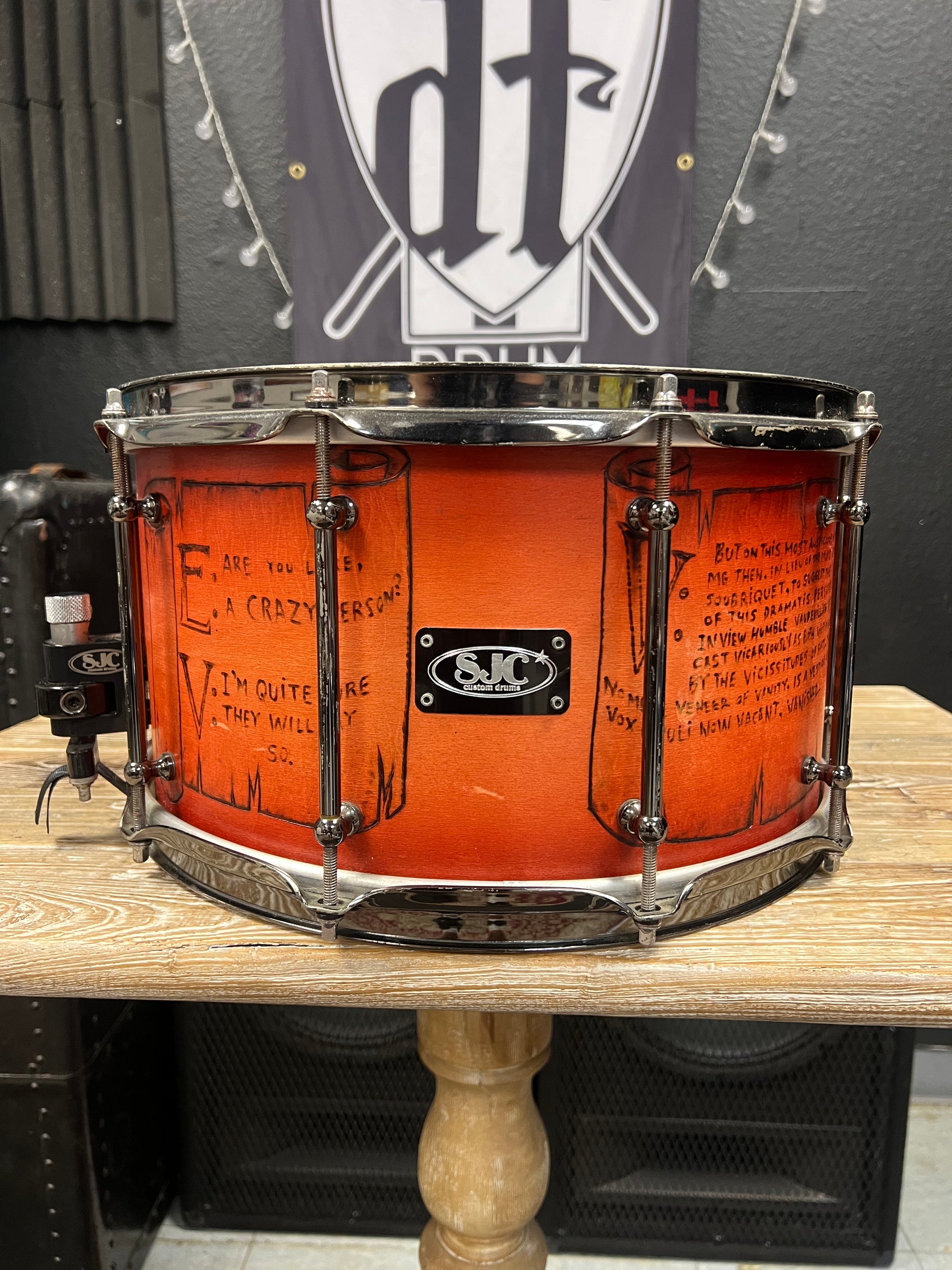 SJC Custom Drums V For Vendetta Snare 14x8”