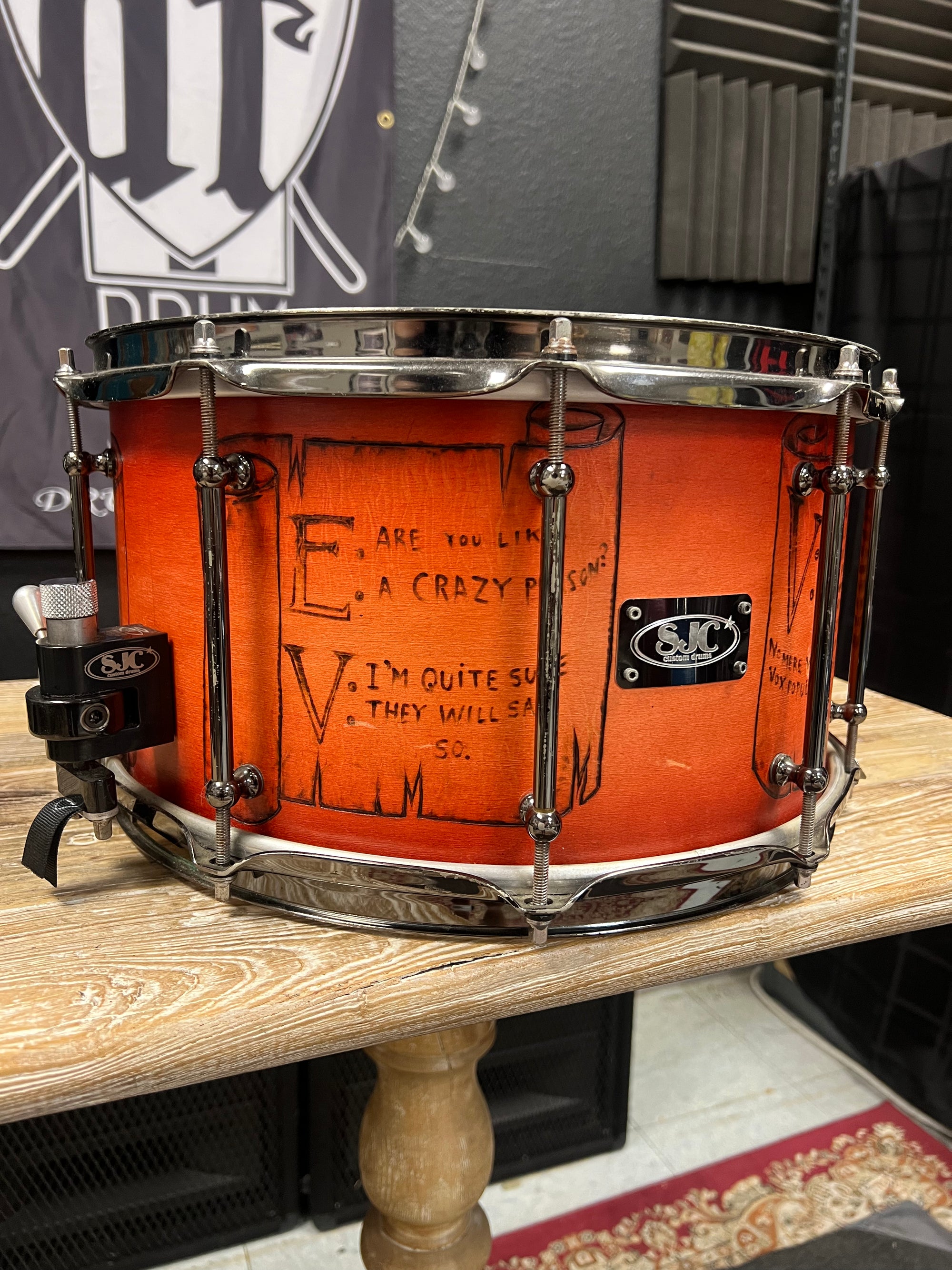 SJC Custom Drums V For Vendetta Snare 14x8”