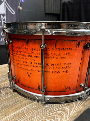 SJC Custom Drums V For Vendetta Snare 14x8”