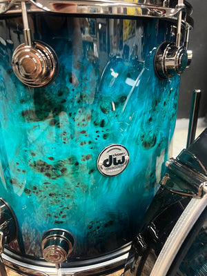 DW Collectors Pure Maple 4pc Blue To Black Burst Drum Set