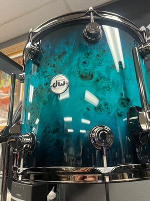 DW Collectors Pure Maple 4pc Blue To Black Burst Drum Set