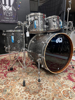 DW Collectors Black Galaxy 4pc Maple/Mahogany Drum Set