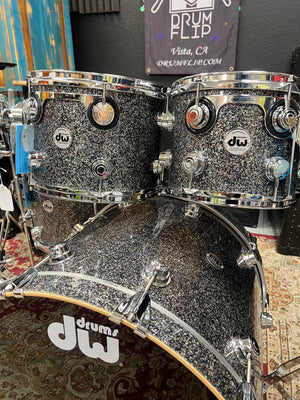 DW Collectors Black Galaxy 4pc Maple/Mahogany Drum Set