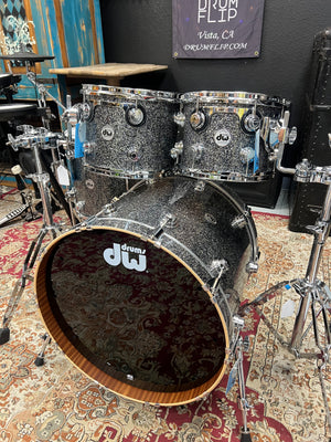 DW Collectors Black Galaxy 4pc Maple/Mahogany Drum Set