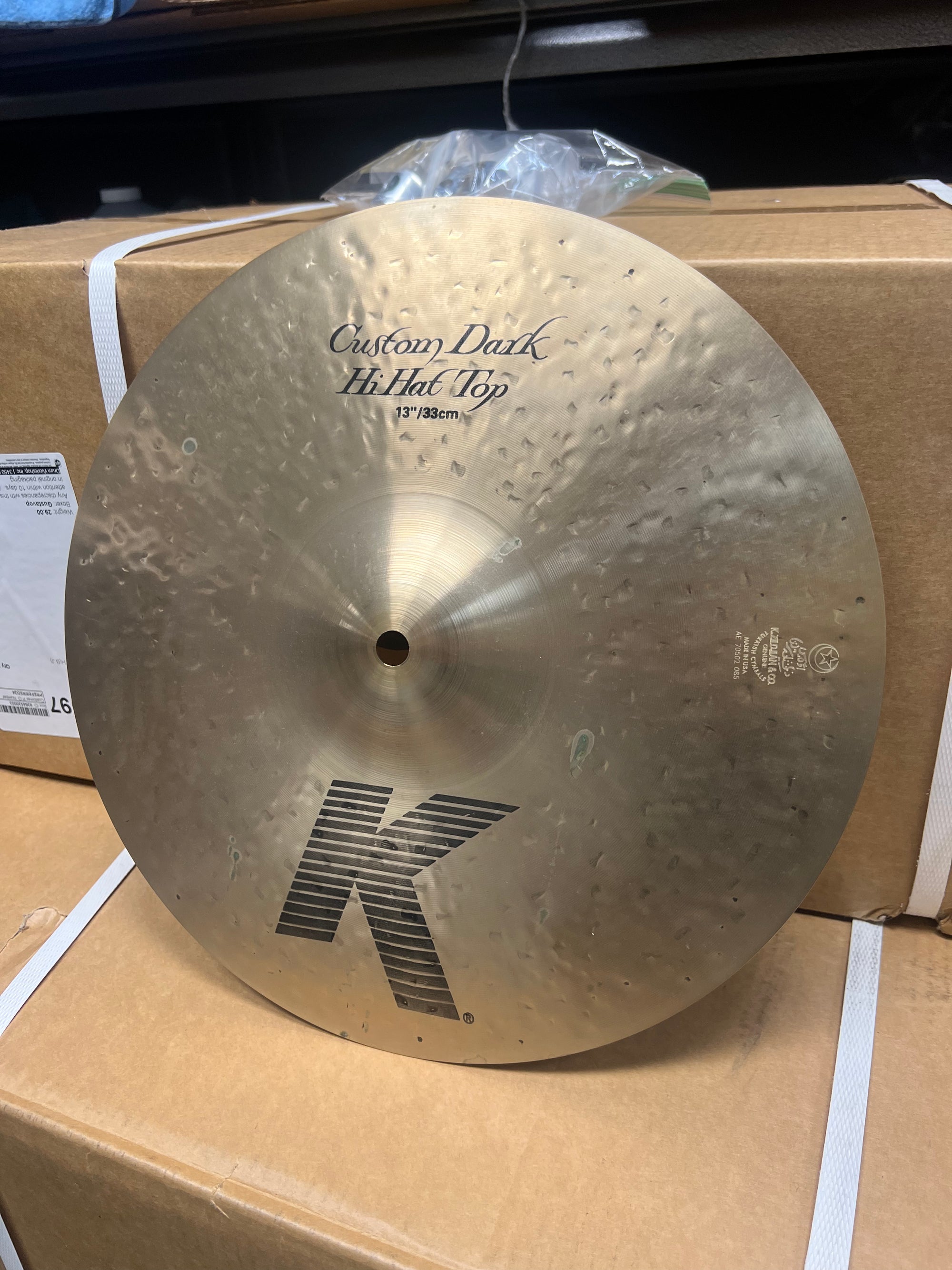 Zildjian 13” K Custom Dark Hi hat top Cymbal