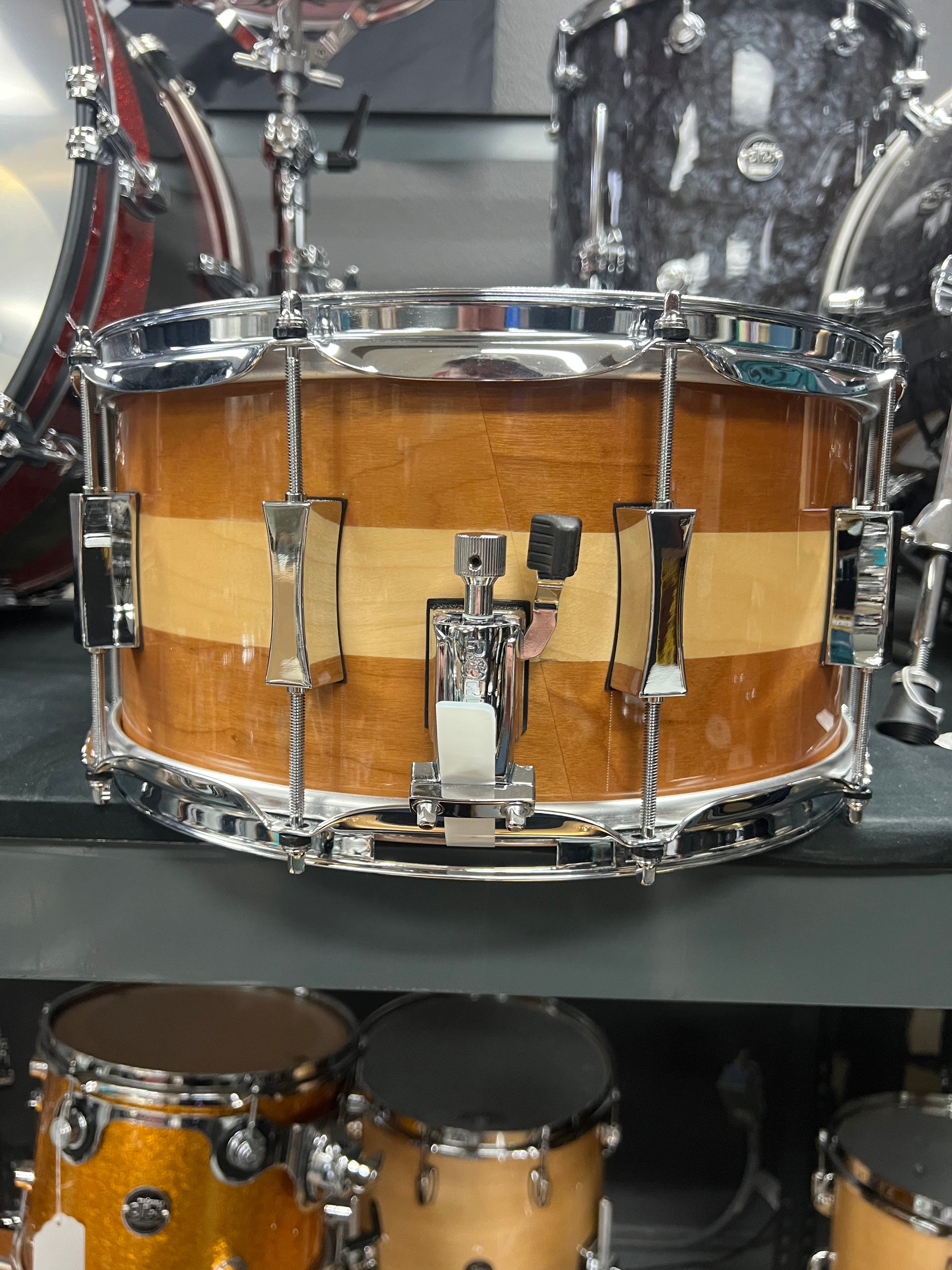 Pork Pie 14x7” Bubinga/Cherry Snare Drum