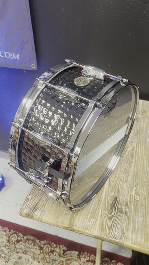 Gretsch Full Range 14x6.5” Hammered Black Steel Snare Drum