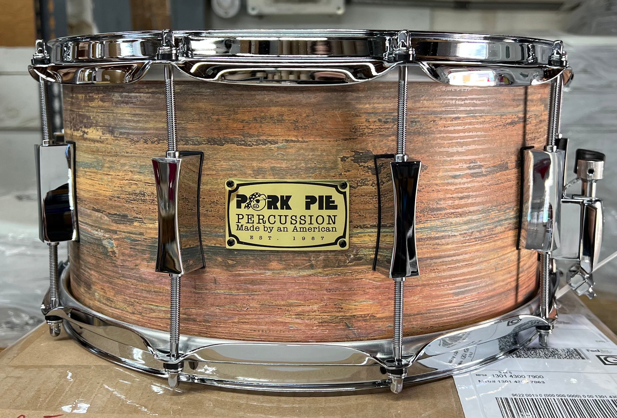 Pork Pie 14x7” Aged Tin Finish Snare Drum